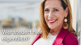 Louisa Boehringer, Expertin für strategisches Marketing und Unternehmenssteuerung, mit der Headline „Wer steuert hier eigentlich?“