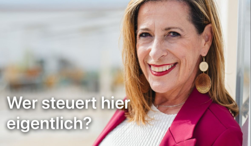 Louisa Boehringer, Expertin für strategisches Marketing und Unternehmenssteuerung, mit der Headline „Wer steuert hier eigentlich?“