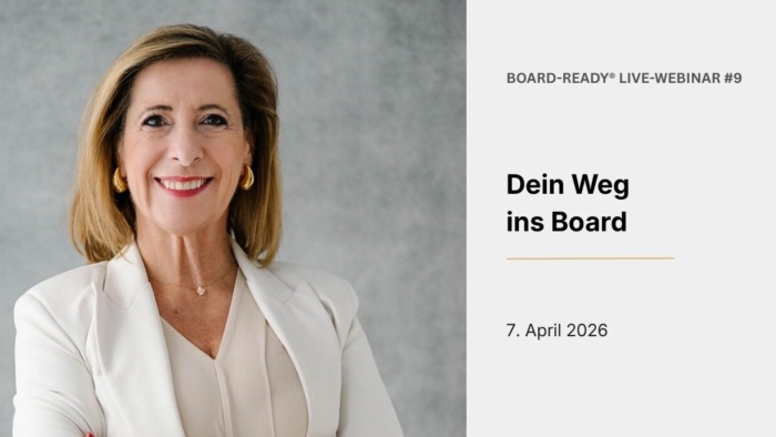 Louisa Böhringer zum Board-Ready Webinar über strategische Sichtbarkeit für Frauen in Führung